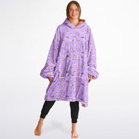 Thumbnail for Smores and Animal 2 Pattern Oversized Reversible Hoodie