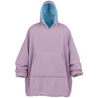 Thumbnail for Pastel Sky Blue and Lilac Oversized Reversible Hoodie