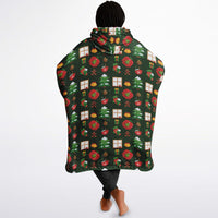 Thumbnail for Green Christmas and Red Christmas Pattern Oversized Reversible Hoodie