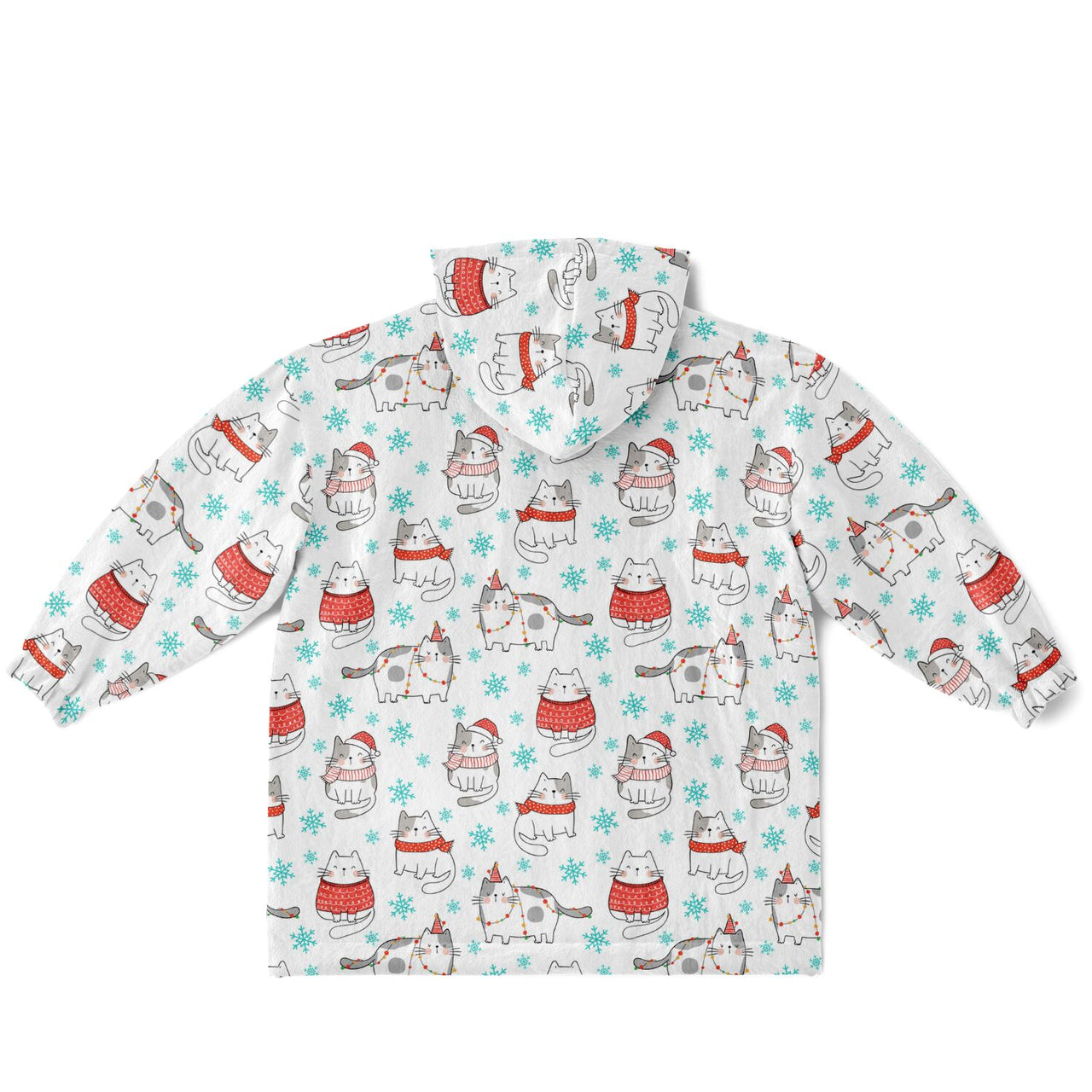 Christmas Pattern Winter Cat Youth Standard Hoodie