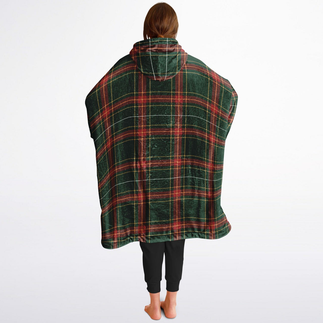 Christmas Pattern Checkered 1 and Red Christmas Oversized Reversible Hoodie