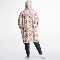 Thumbnail for Christmas Pattern Checkered 2 and Red Christmas Oversized Reversible Hoodie