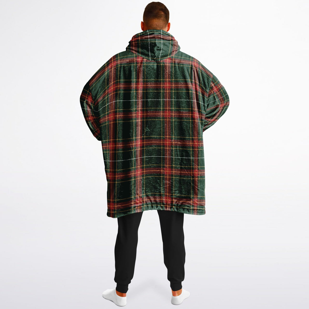 Christmas Pattern Checkered 1 and Red Christmas Oversized Reversible Hoodie
