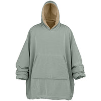 Thumbnail for Neutral Sand and Ash Gray Oversized Reversible Hoodie