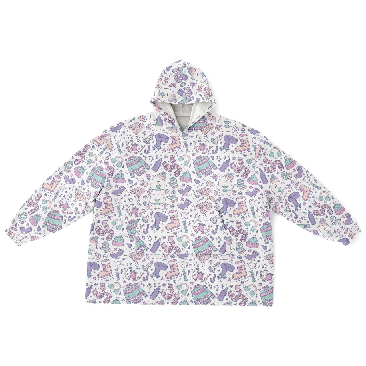 Christmas Pattern Winter Bear Adult Standard Hoodie