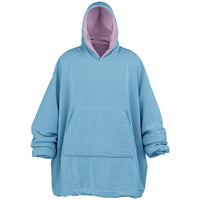 Thumbnail for Pastel Sky Blue and Lilac Oversized Reversible Hoodie